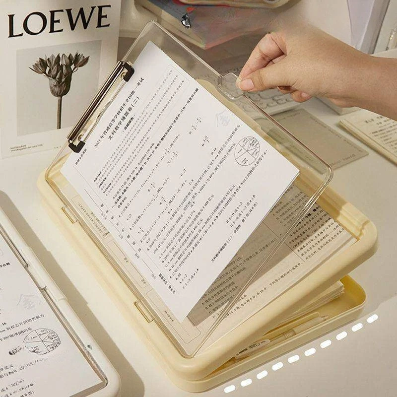 Multi Functional A4 Student Folder Exam Pad Paper Storage and Organization Board Clip Office File Special Folder