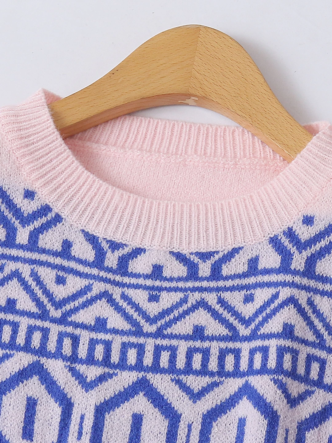 Suéter de Punto Rosa de Manga Larga con Cuello Redondo, Estilo Hoado y Moderno para Otoño, Ropa de Mujer Versátil para el T...