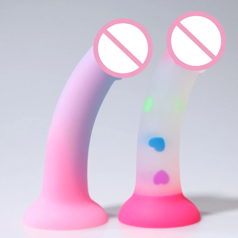 Women Clitoris Stimulator Anal Butt Plug Female G-spot Masturbator Adult Games Luminous Dildo Realistic Jelly Penis Sex Toys