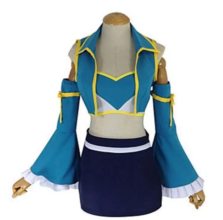 New Lucy Heartfilia Fairy Tail 7 years later cosplay costume lolita girls school uniform Sailor skirt suit party dress costume