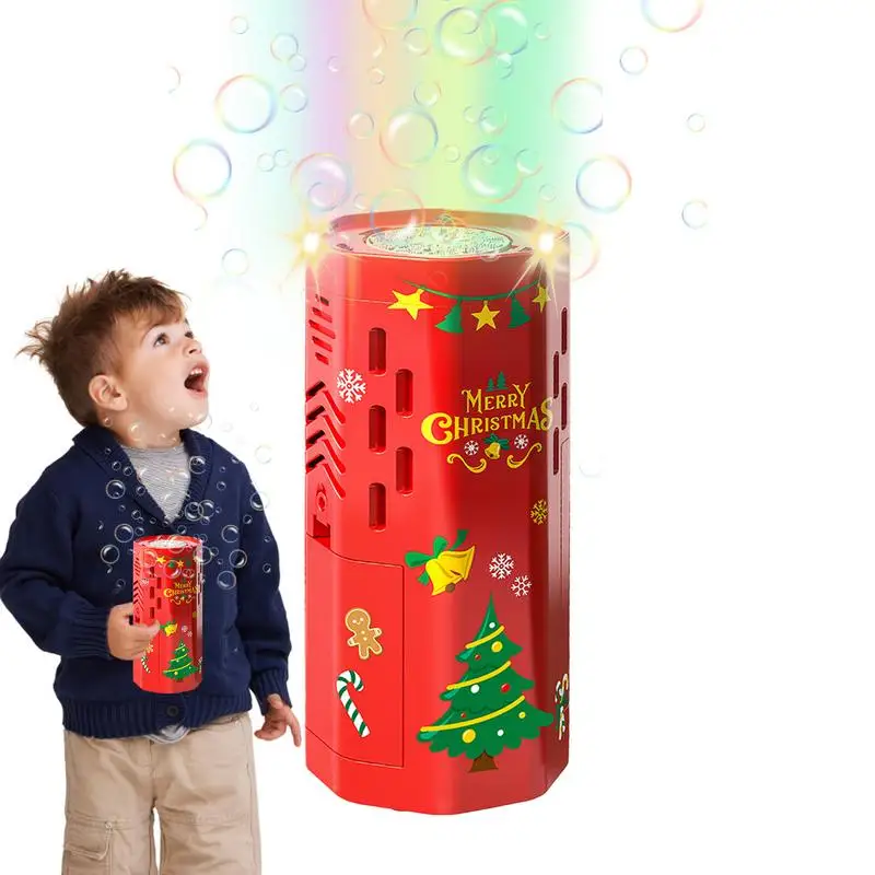 Automatic Bubble Machine For Kids Light Up 12Holes Bubble Maker Electric Bubble Machine Battery Powered Portable Funny Bubble