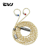 CVJ HBK08 high-specification HiFi silver plated earphone cable 300 core 1.25 length  3.5/4.4 MMCX/2Pin/QDC for Bidong Nightelf