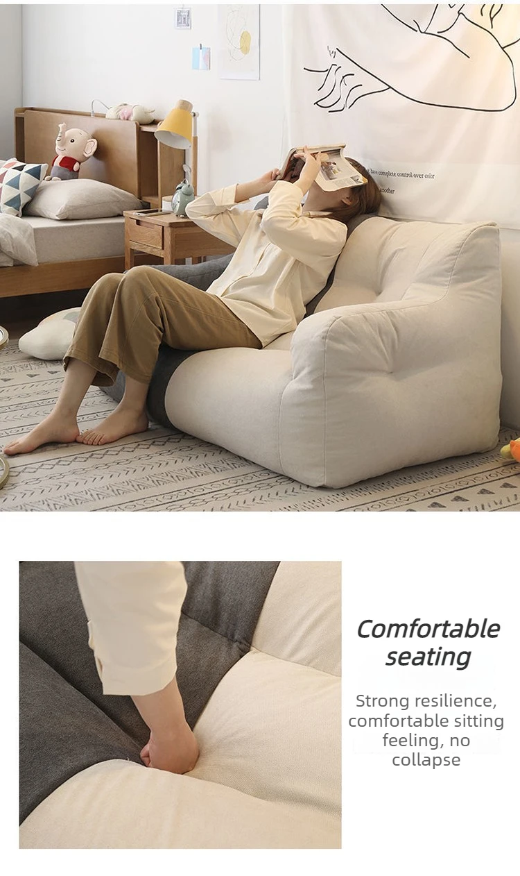 2 Person Bean Bag Sofas Relaxing Soft Lazy Puffs Sofa Living Room Comfortable Backrest Chair Portable Sleeping Sofas Furniture