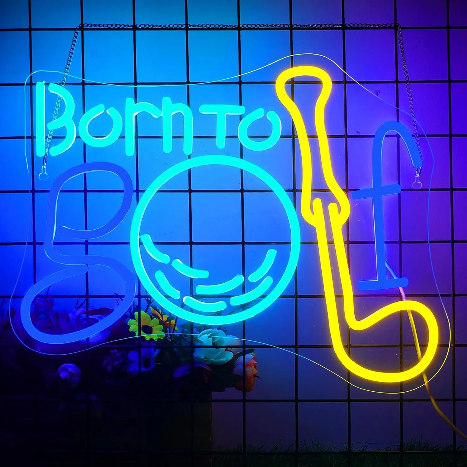

Born to Golf Neon Sign Golf Neon Signs for Wall Decor, LED Sign Colorful Neon Light Sign Neon Lights with Dimmable Encourage Neo