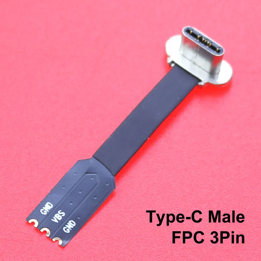 Type-C Micro USB Connector FPC 2Pin 3Pin W/ Resistor R1 Soft Flat Cable Male Charging Cable Fast Charge Wire Extention For Phone