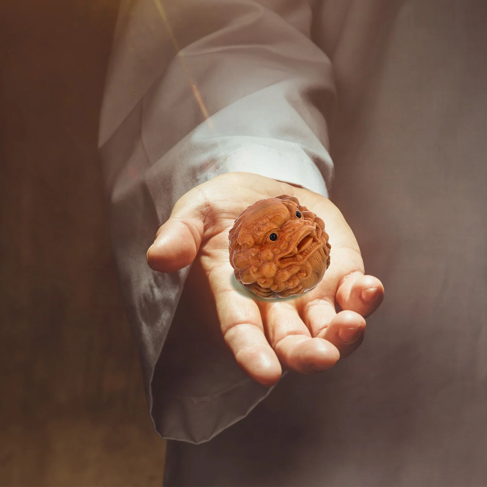 

2 шт. шарик для массажа рук, деревянная голова льва, резьба для пальмы, облегчение точек давления, ручка, силовая тренировка, китайский инструмент для медитации