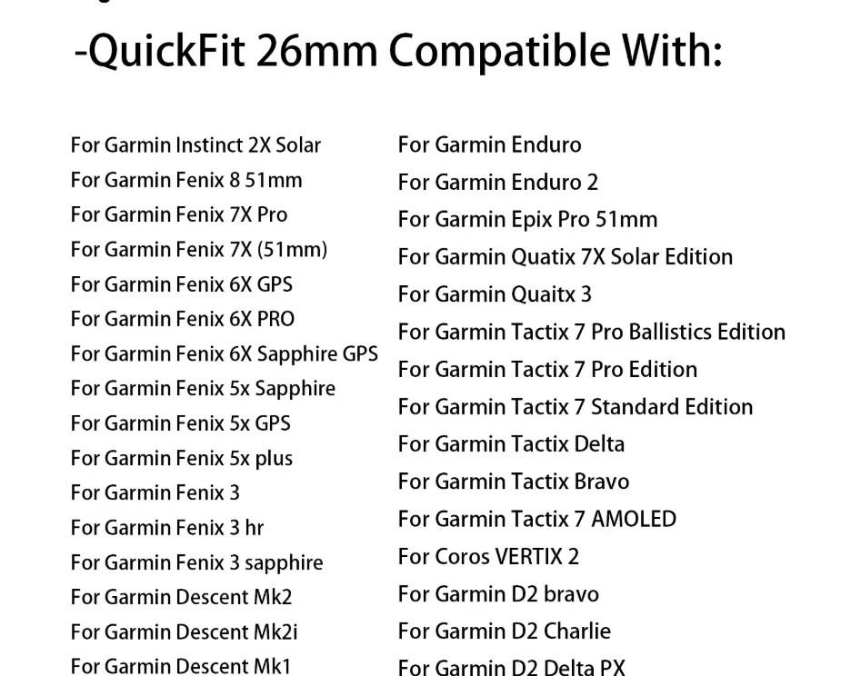 22 26 mm Quick Fit Silikonarmband für Garmin Fenix 8 47 mm/Fenix E/Fenix 6 Pro/6/7/7 Pro/5/5 Plus Band für Forerunner 965/955/945 – Detail 2