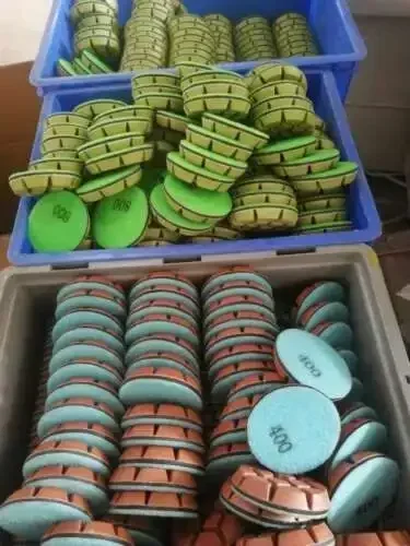 3 개 3 인치 80mm 다이아몬드 바닥 연마 패드, 수지 본드 거친 그라인딩 디스크 콘크리트