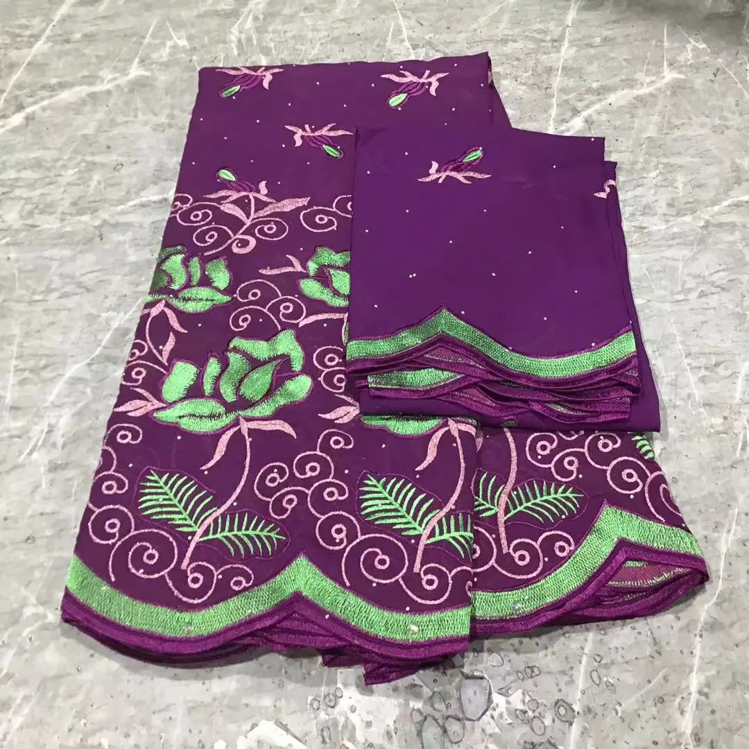 

5+2 Yards African Swiss Voile Lace Fabric Stones Embroidery Nigerian Dry Cotton Lace Fabric For Wedding Party Dress Sew KPL2303