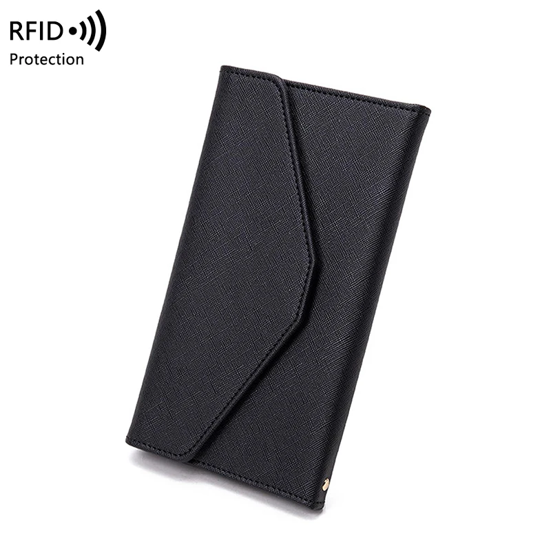 RFID Anti-Theft Brush Passport Bag, Multi-Functional Travel Wallet, Multi-Card Holder, Monochromatic Passport Holder