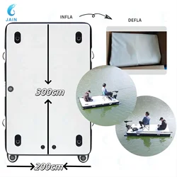 Dock Inflatable Platform for Beach,River,Lake,Pool, Recreational Floating Island Raft with NonSlip Surface,Hand Pump,Carry Bag