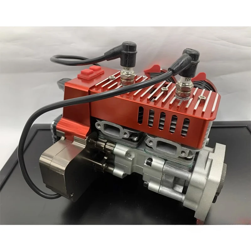 Modelo de motor de gasolina de dos tiempos de 62CC, motor bicilíndrico adecuado para modificaciones de automóviles con control remoto, alta potencia