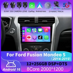 Android 16 Carplay Auto For Ford Fusion Mondeo 5 2014 - 2019 Car Radio Multimedia Video Player Navigation GPS No 2Din 2 Din DVD
