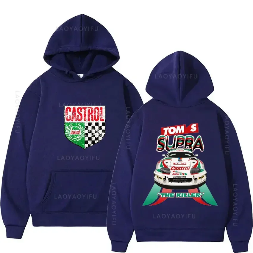 

Castrol TOM'S Supras Racing Car Hoodies New & Sweatshirts Men Autumn Clothing Graphic Essentials Hoodie Hooded Sweatshirt Shirt