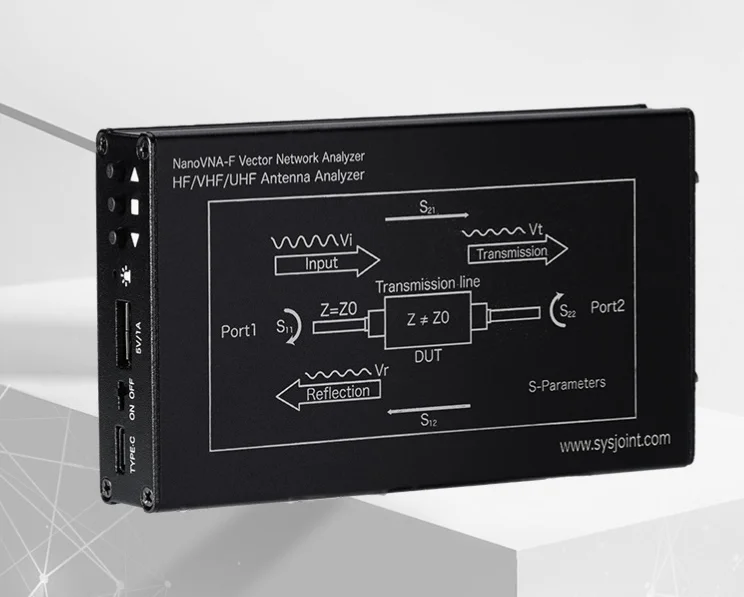 Analizzatore di rete vettoriale NanoVNA-F V3 2023 aggiornato 1MHz-6GHz Display da 4.3 pollici HF VHF UHF VNA analizzatore Antenna 801 punti di scansione