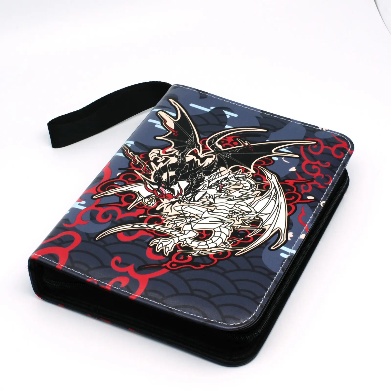 Yugioh TCG GAME Card Binder Yu-Gi-Oh Red-Eyes Black Dragon Cards Holder Album 4-Pocket Trading Card Game Collection Card Holder