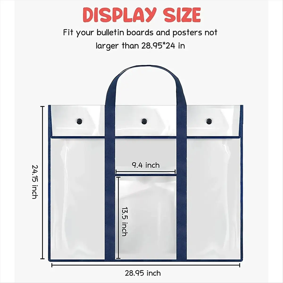 Top Sale 3Pack Poster Storage Bag (29x24Inch) Bulletin Board Holder Art Portfolio Container for Teachers Classroom Organization