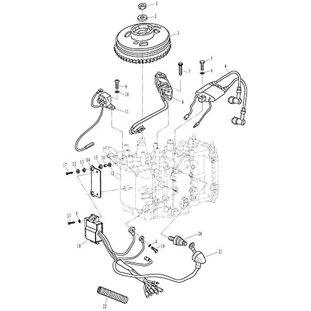 3V1-06071-0 3V1060710M Pulser Coil For Tohatsu Nissan Outboard Engine MFS8 MFS9.8 NSF8 NSF9.8 4 Stroke