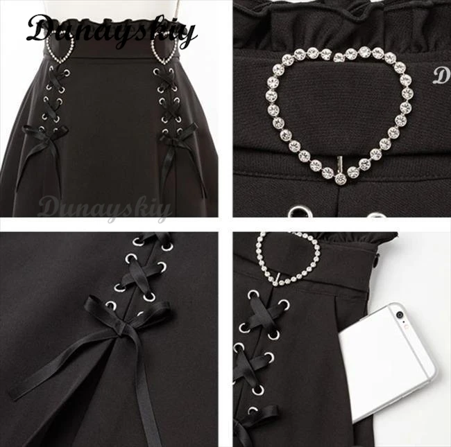 بلوزة بفيونكة Jirai kei لوليتا للفتيات فستان كاوي وردي وأسود تنانير بأكمام طويلة قميص Y2K بدلة طالب يابانية لطيفة حلوة