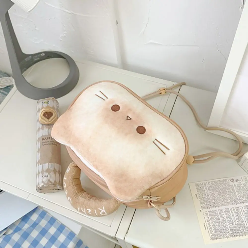 Zipper Bag Kawaii Biscuit Cat Itabag Idol Merchandise Storage Cotton Doll Bag Transparent Pocket Small Item Bag Wallet