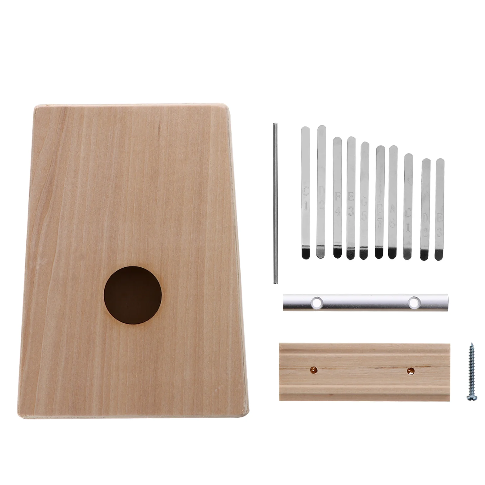 Thumb Piano DIY 10 Keys Graffiti Kalimba Plywood Musical Instrument Hand Painting Upper Lower Child Drawing Finger