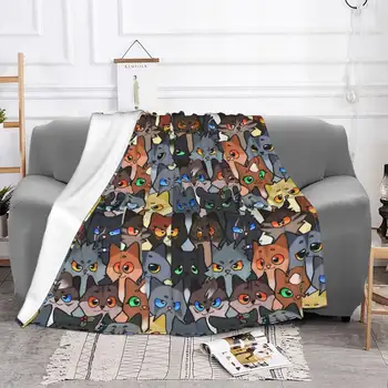 戰士貓咪毛毯 天鵝絨 秋冬可愛多功能保暖毯 沙發戶外毛絨薄被 10 最佳銷售 戰士貓 - №4