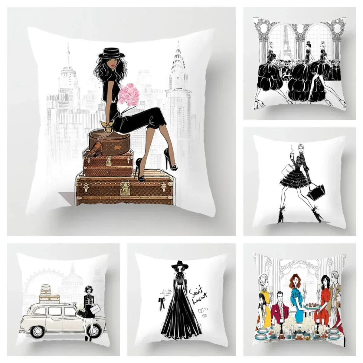 

Nordic Fashion Ladies Pillowcase Decoration Home Decoration Living Room Sofa Cushion Cover 45*45 Cushion Cover 40*40 50*50 60*60