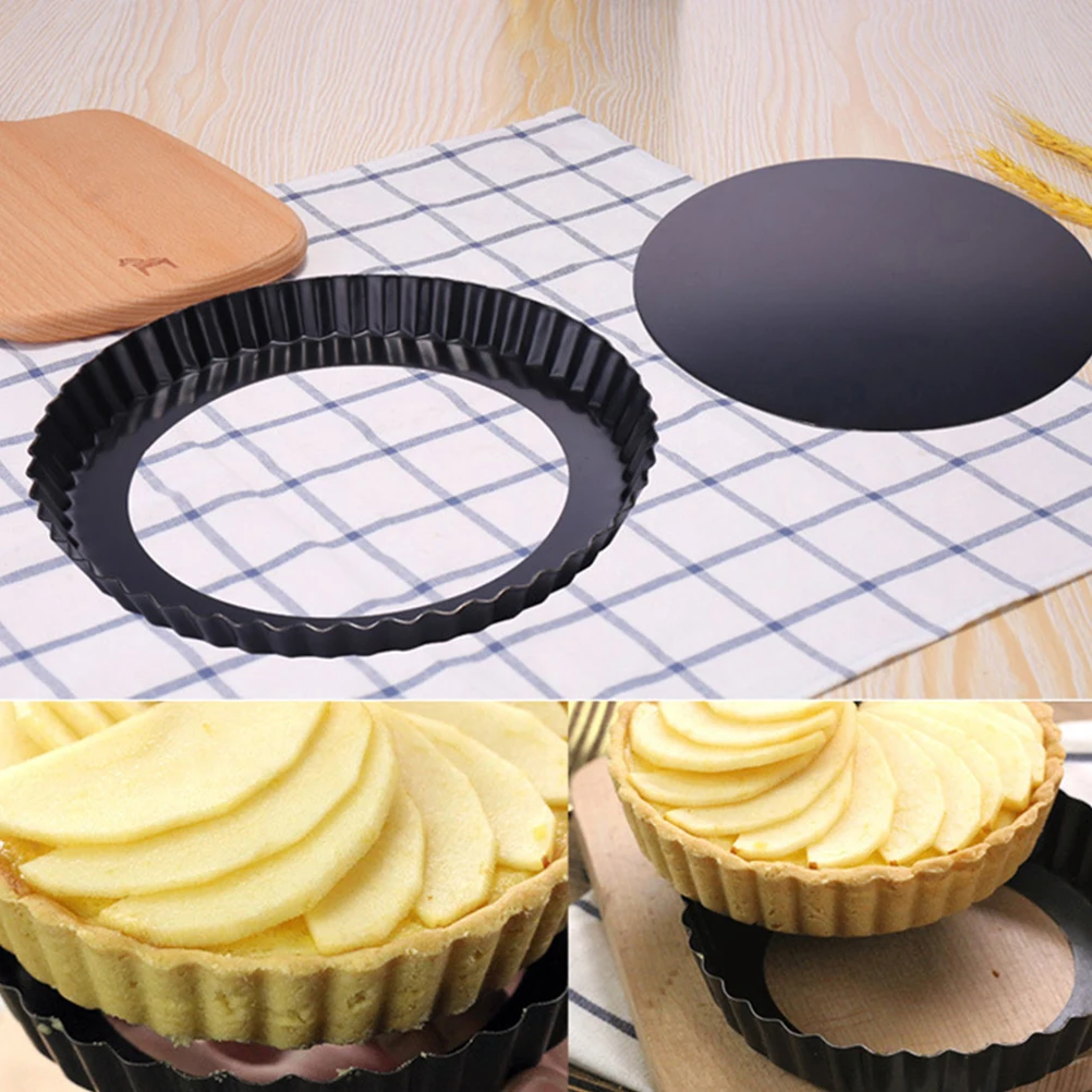 

2pcs Egg Tart Tray Pizza Pan Cupcake Baking Mold Metal Cups Carbon Steel Home Use Cookies Chocolate Molds Kitchen