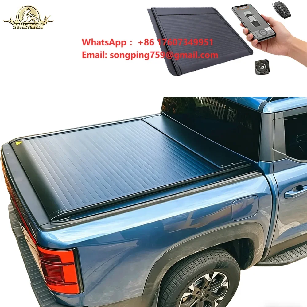 HF Automatic  Aluminum Electric Ute Pickup Truck Bed Cover Hard Roller Shutter Retractable Tonneau Cover for nissan Navara D23