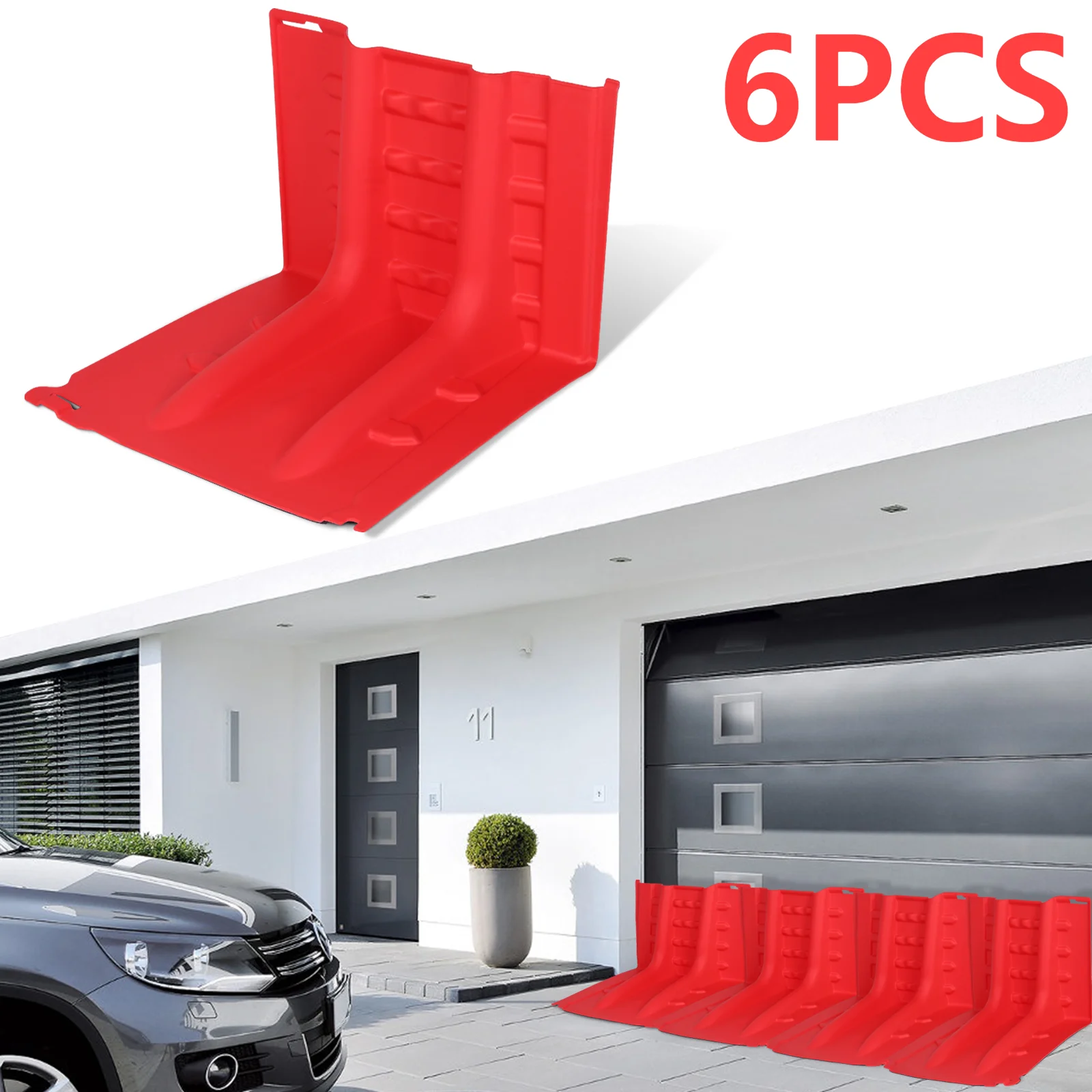6pcs L-Type Flood Protection Barrier ABS Flood Control Box Wall Removable Combination Water Barrier for Underground Passages