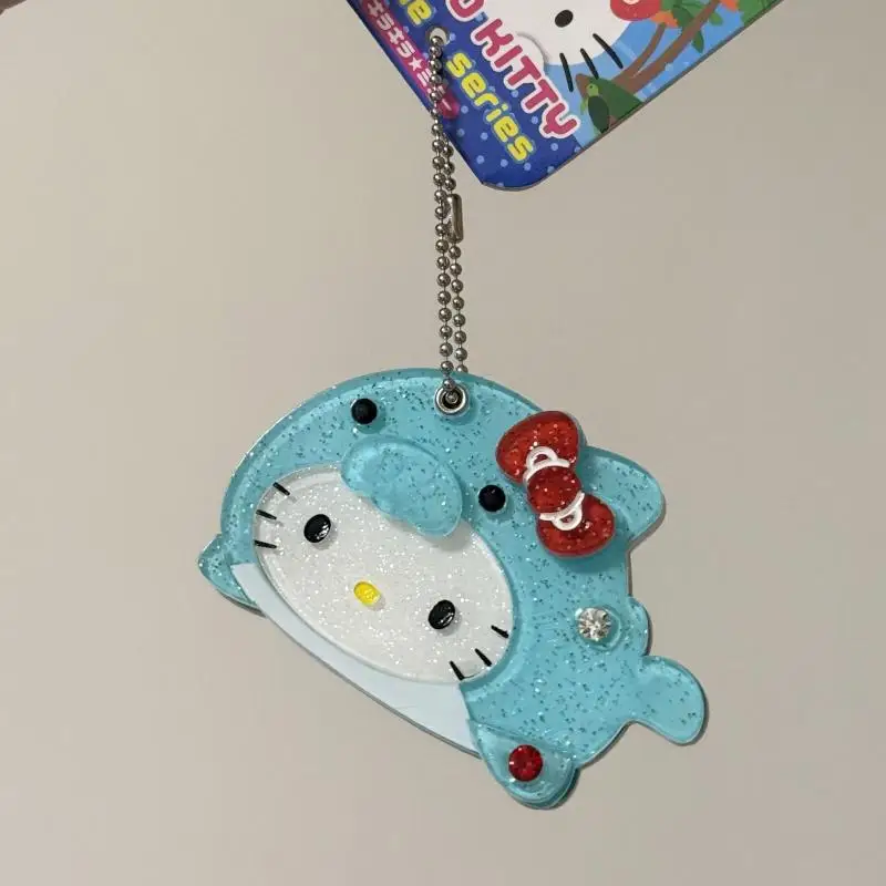 

Sanrio Hello Kitty Kawaii брелок для ключей, подвеска на рюкзак, аниме-серия, зеркало с животными, портативное зеркало для макияжа, праздничный подарок для девочек