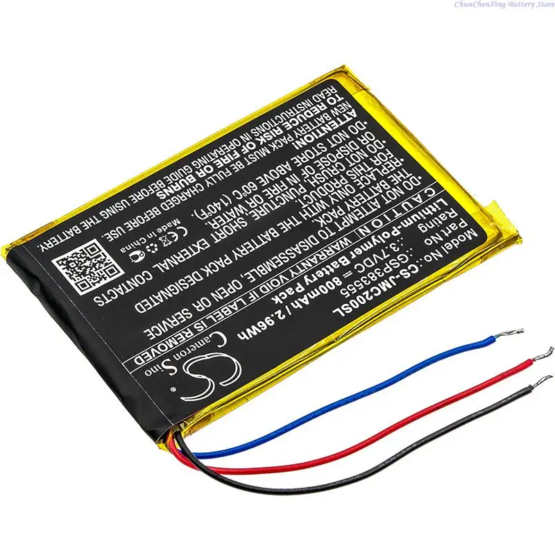 Bateria de alto-falante Cameron Sino 3.7V800mAh para JBL Clip 2, Clip 2 AN, CLIP2BLKAM, CS056US, P 04405201   +TOOL