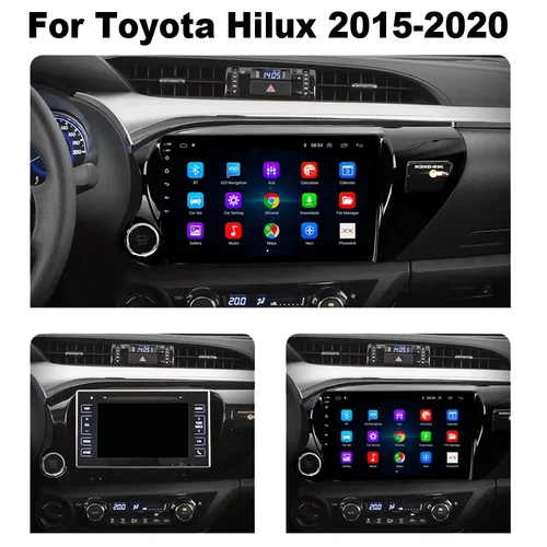 Imagen 2 del producto Android 15 Radio del coche para Toyota Hilux LHD 2015 2016 2017 2018 2020 2021 2022 2023 reproductor de vídeo GPS unidad principal inalámbrica Carplay