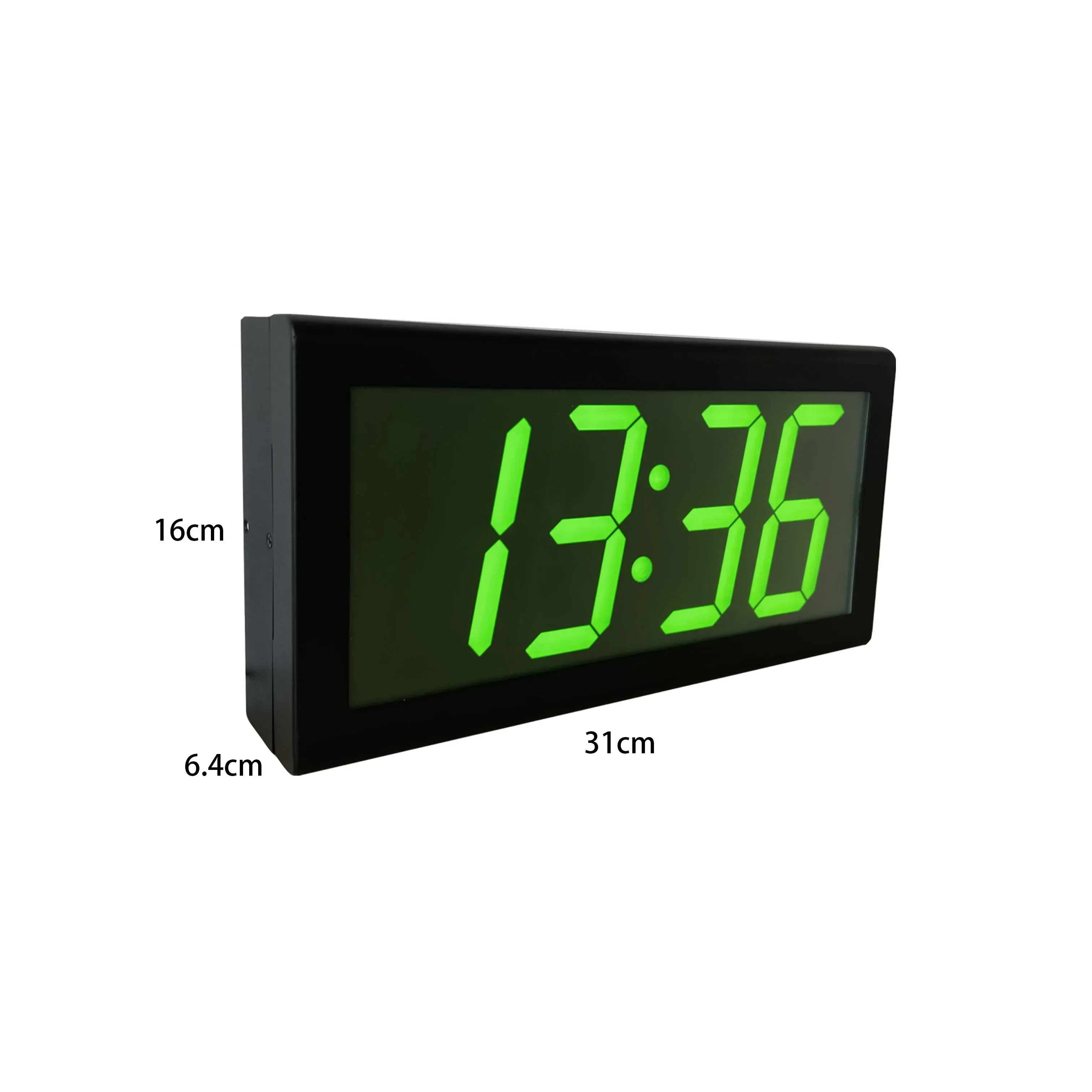 2025 4" X 4 Digit Electronic PoE Clock, NTP Server Synchronized, Automatic Daylight Saving Time Change, Metal Casing