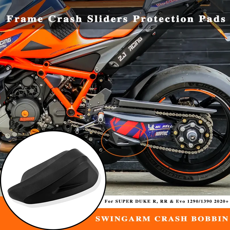 

SWINGARM CRASH BOBBIN For 1390 SUPERDUKE R 2024+ For 1290 SUPERDUKE SUPER DUKE R/RR 2020+ Frame Crash Sliders Protection Pads