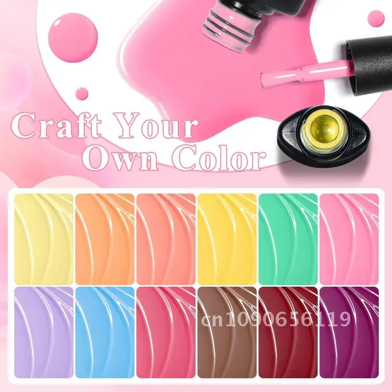 6PCS/SET Pastel Gel Nail Polish Set Spring Summer Gel Macaron Candy Sweet Color Soft Pink Yellow Purple Gel Polish Art Varnish