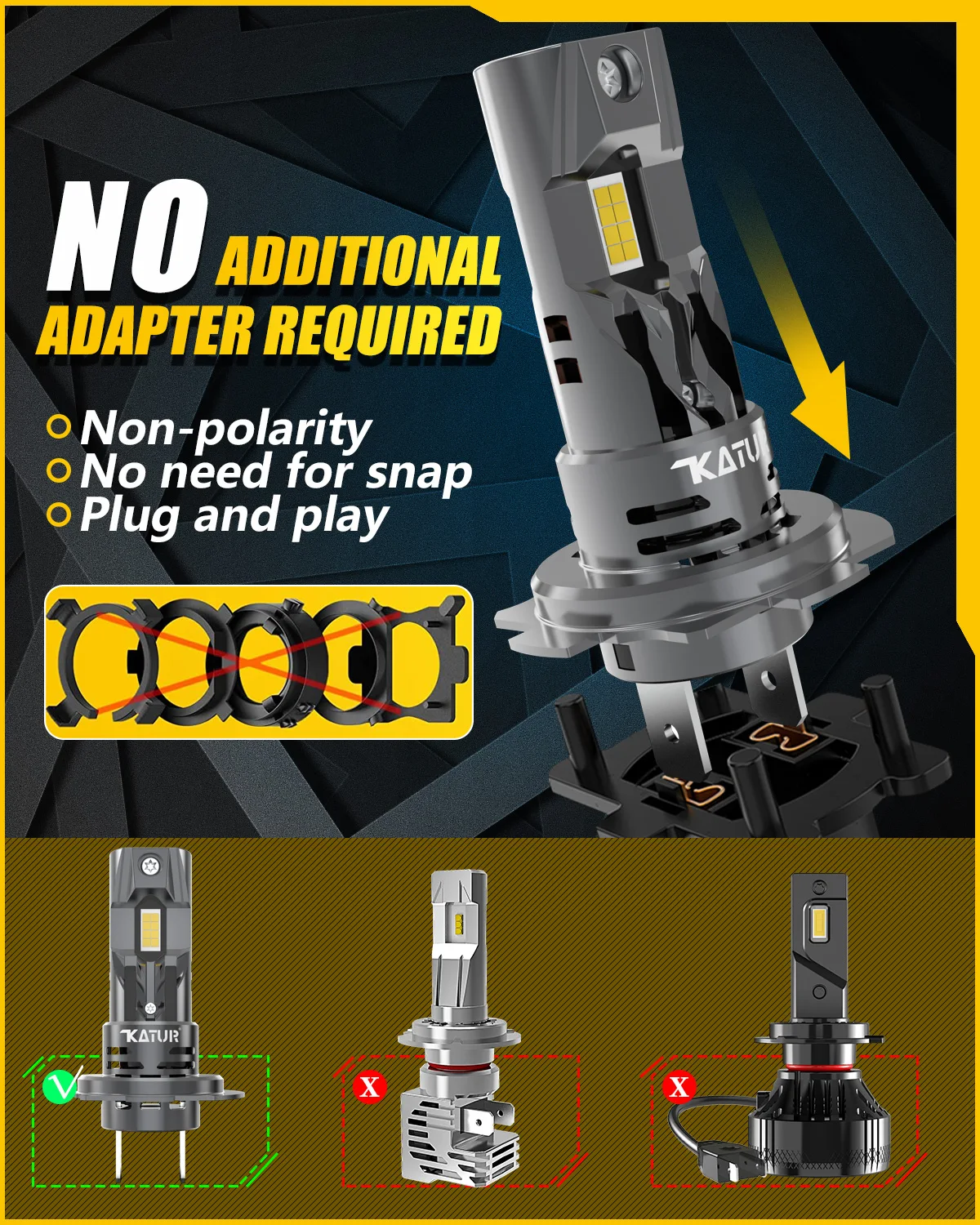 كاتور 2x H7 قاعدة المقبس نوع LED أضواء رئيس مصباح المصباح 20000LM سيارة LED 6000K الأبيض لرينو كليو 2 2003 ~ 2023