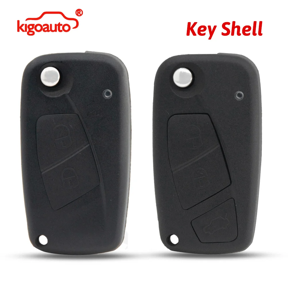 Kigoauto Remote Key Case Shell 2/3 Button SIP22 Blade for Fiat Punto Ducato Stilo Panda