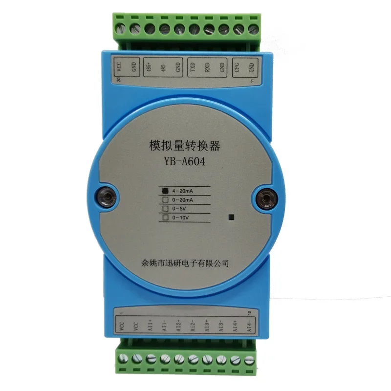 4-20mA do RS485/232MODBUS-RTU 0-10V4 Moduł akwizycji ilości analogowej YB-A604