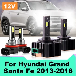 2/4x For Hyundai Grand Santa Fe 2013 2014 2015 2016 2017 2018 LED Headlight Bulb D3S 30000LM High Brightness Bulb 6000K Fog Lamp