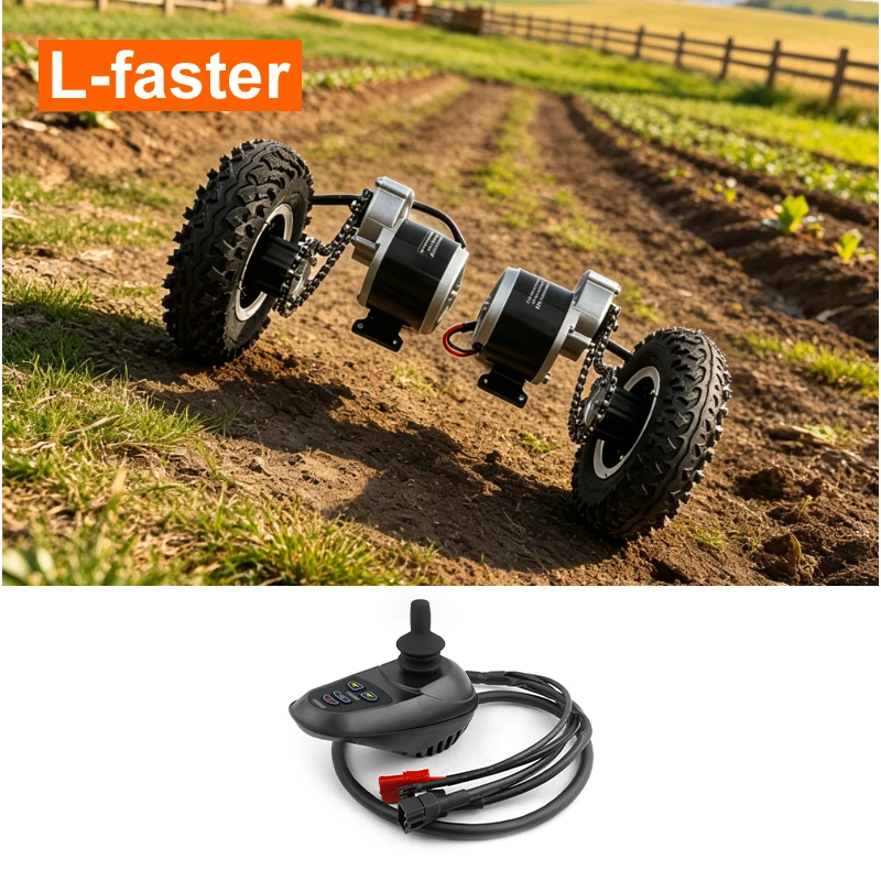 L-Faster Dual Drive Leichtgewichtiger Transportwagen 24V 700W Elektro-Trolley mit 8-Zoll-Rädern für einfache Bewegung im Lager und in der Fabrik