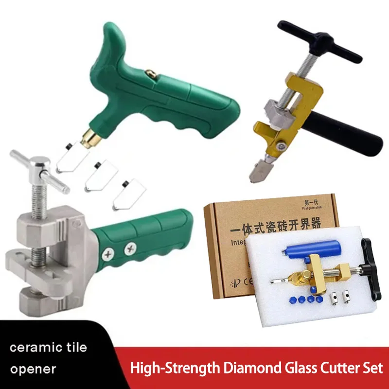 High-Strength Diamond Glass Cutter Set Professional Cutter For Glass Tile Cutting Tile Divider Manual Glass Tile Cutting Tool