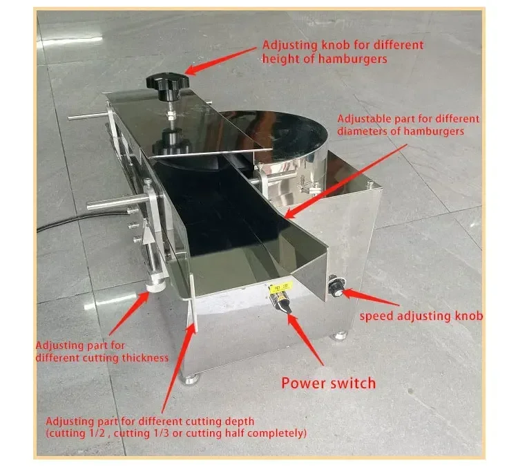 

Popular hamburger bread slicer hamburger bread slicer bread cutting machine burger bun slicer machine