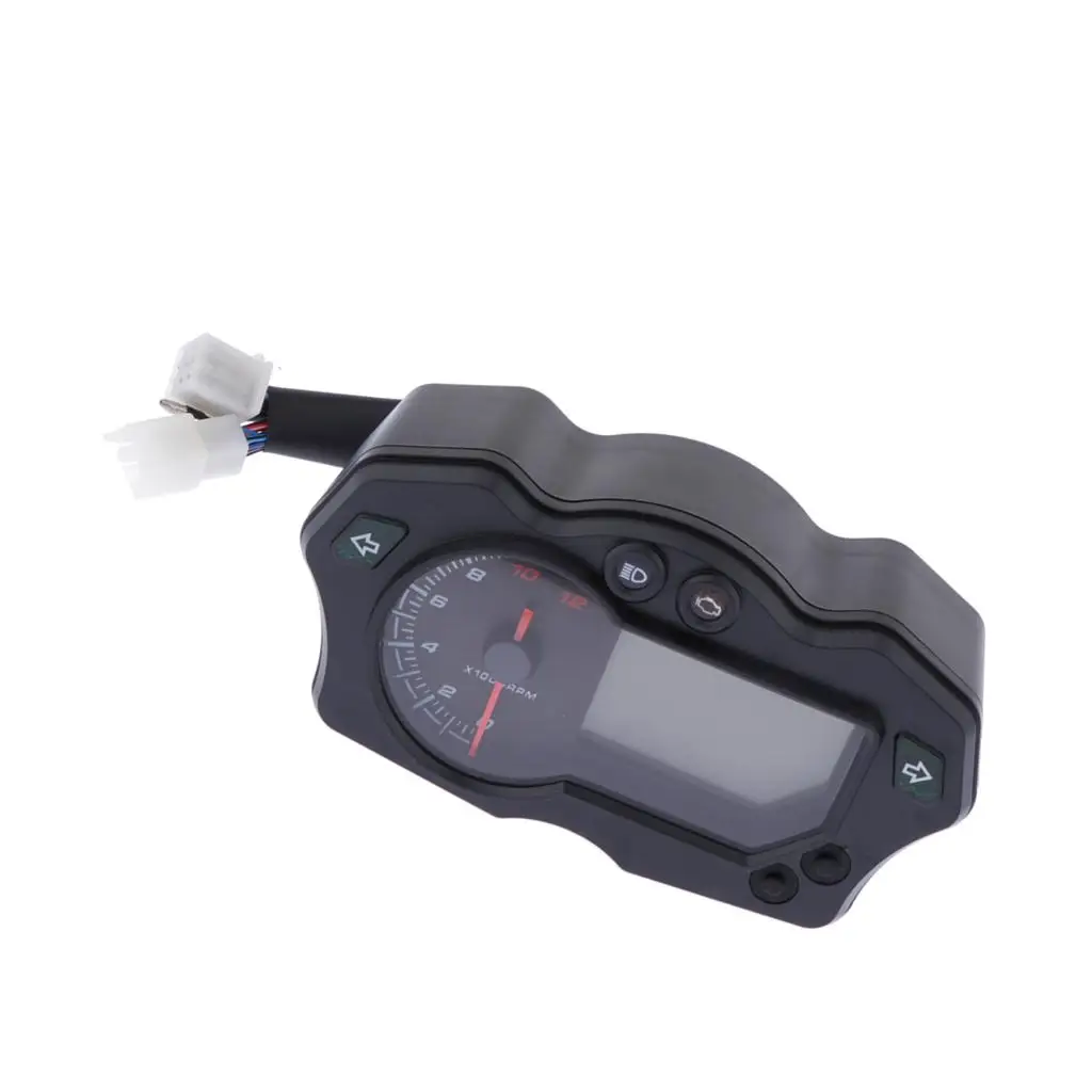 Waterproof Motorcycle Tachometer LCD Backlight Speedometer Gauge Cluster ABS Material for Biking Adventures