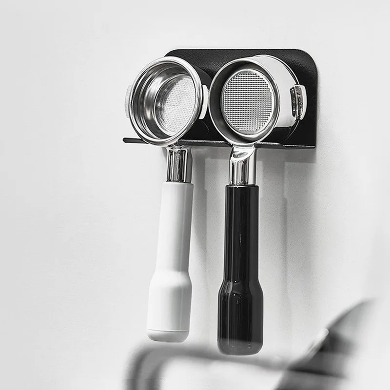 Italian Coffee Machine Handle Bracket Without Punching Wall-mounted Handle Hanger 51/53/58mm Universal Coffee Tool Storage Rack
