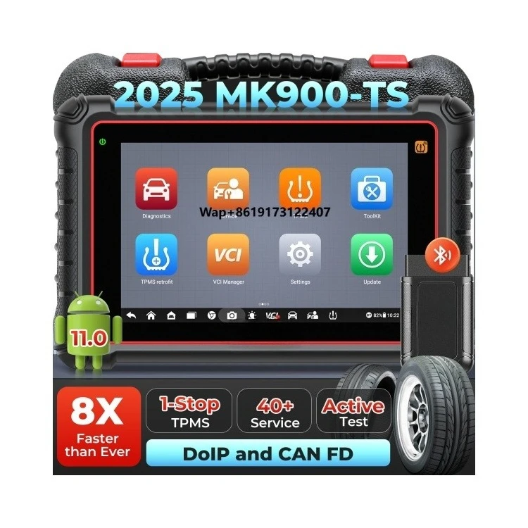 AUTEL MaxiCOM MK900-TS Full TPMS Function Bidirectional Scan Tool As MP900TS 40+ Service OE Full Diagnose CAN FD&DoIP  FCA