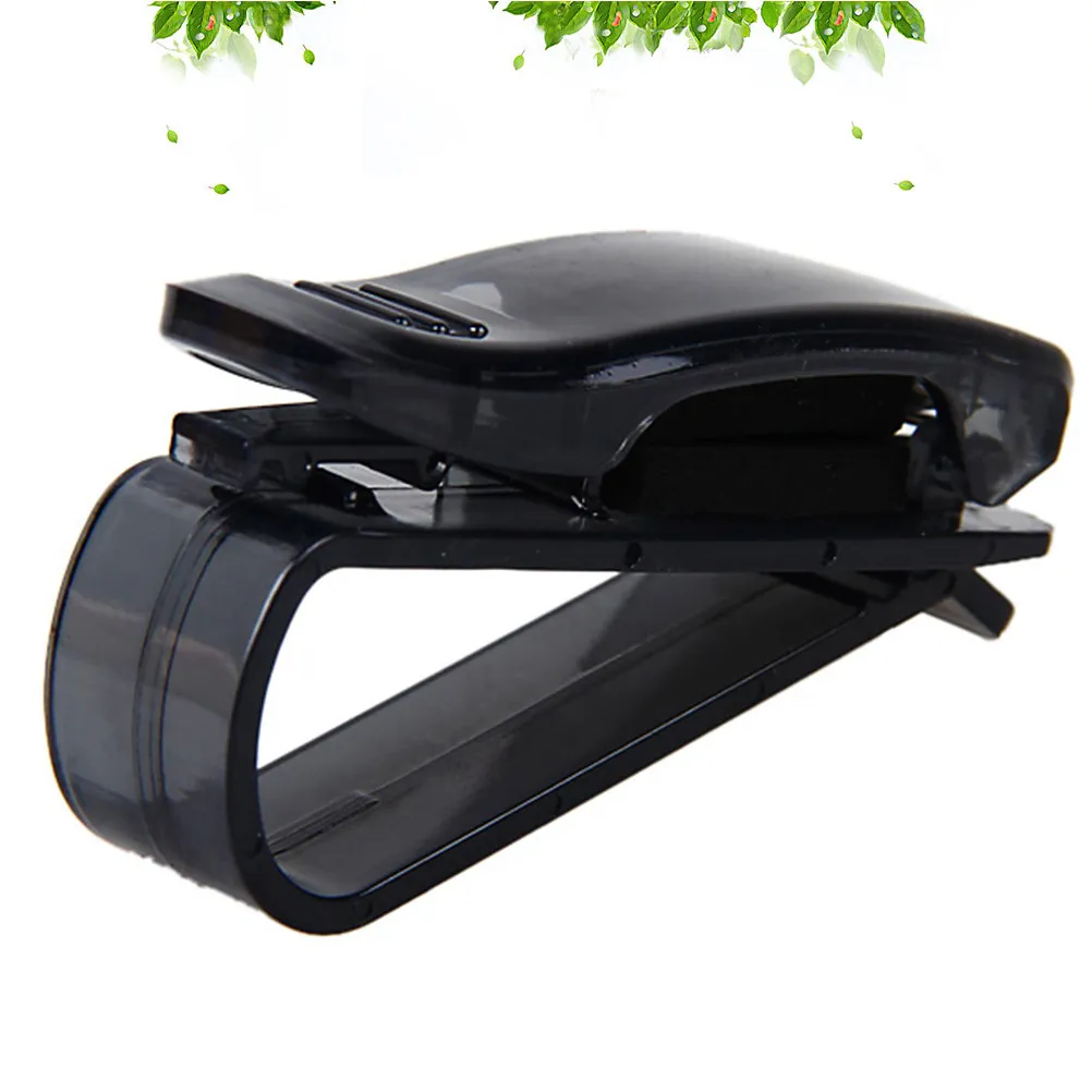 2Pcs Car Sunglasses Holder Visor Clip with Soft Padded Jaws Push Button Opening Keeps Eyeglasses Shades Safely in Place Holds