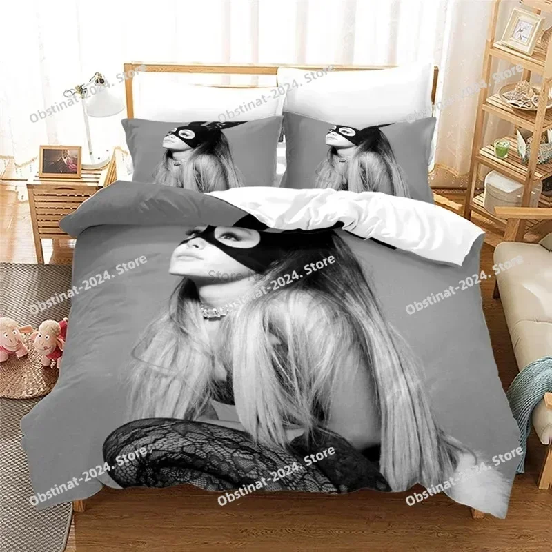 Ariana Grande Singler Bedding Set Printed single Comforter Quilt Bed Cover Duvet Cover Pillow Case 3 Pieces Sets Kids Adult Size