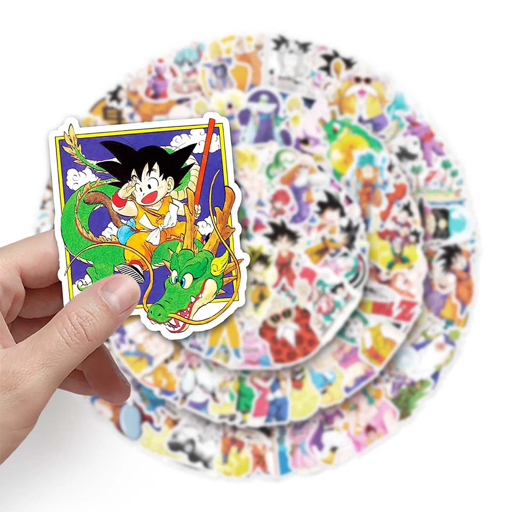 10/30/50/100pcs Funny Dragon Ball Anime Stickers Carton Son Goku PVC Graffiti Decals DIY Laptop Phone Case Luggage Sticker Packs