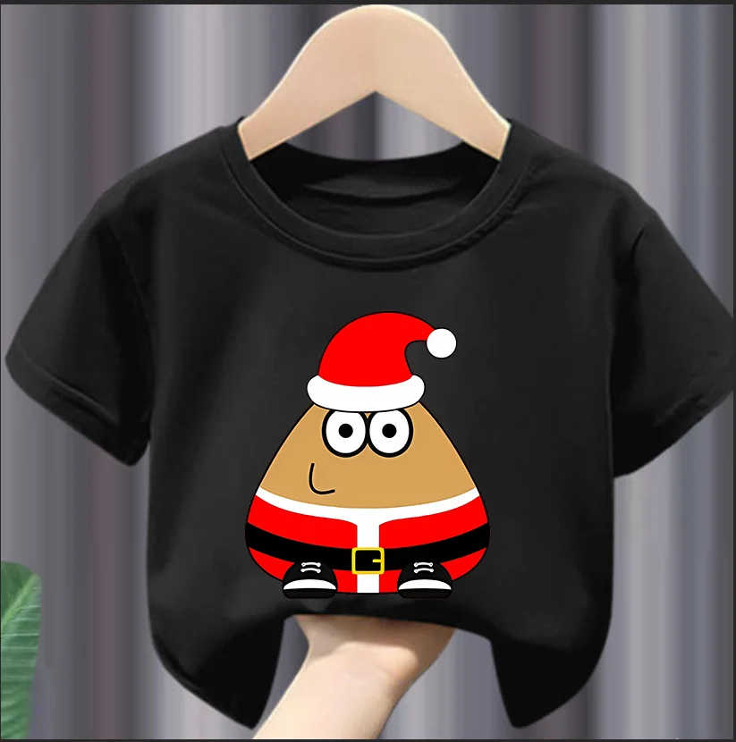 My Pet Alien Pou Kids T-shirts   Summer  Ound Neck T-shirt  Cartoon Summer Infant Tracksuits  Tees Boys Clothes  Tshirts